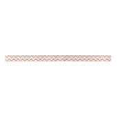 Coral Pink en Mint Green Chevron Pattern Lint (Voorkant)