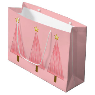 Coral Pink Ombre moderne kerstboom Large Cadeauzakje