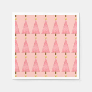 Coral Pink Ombre moderne kerstboom Servet