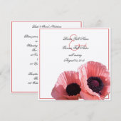 Coral Pink Poppies Kaart (Voorkant / Achterkant)