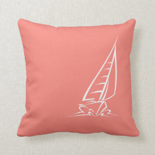 Coral Pink Sailing Kussen