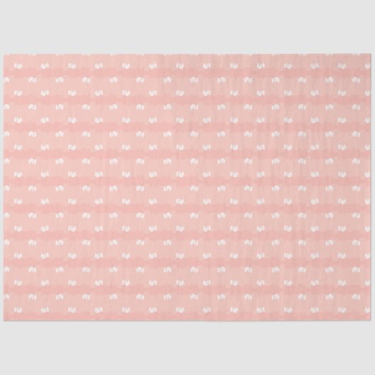 Coral Pink Stripes en Polka Dots Pattern Tissuepapier (Voorkant)