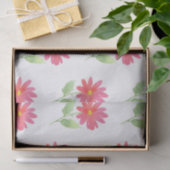 Coral Pink Waterverf Daisy Pattern Tissuepapier (Geschenk)