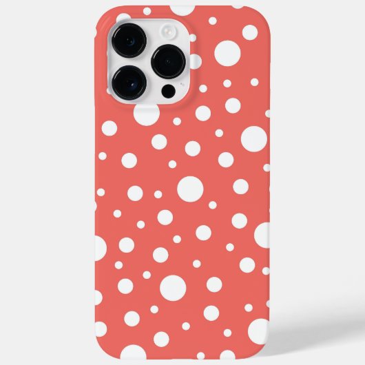Coral Polka Dot Case-Mate iPhone Case (Achterkant)