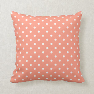 Coral Polka Dot Kussen
