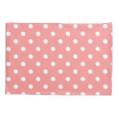 Coral Polka Dot Kussensloop (Achterkant-Links)