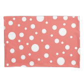 Coral Polka Dot Kussensloop (Voorkant)
