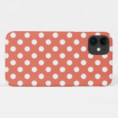 Coral Polka Dots Pattern Case-Mate iPhone Case (Achterkant (horizontaal))