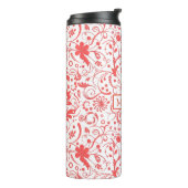 Coral Red Damask Thermosbeker (Gedraaid links)
