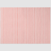 Coral Red en White Striped