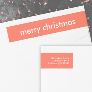 Coral Red Kerstmis Minimale retouradres