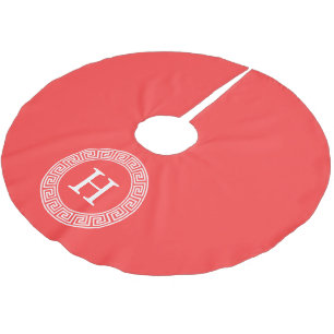 Coral Red Whalas Grieks Zeer belangrijk Rand Lijst Kerstboom Rok