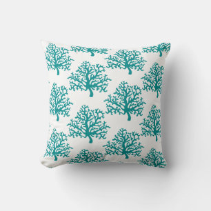 Coral Reef Beach Coussin Turquoise