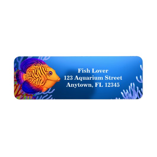 Coral Reef Chevron Tang Label (Voorkant)