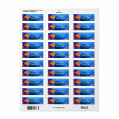 Coral Reef Chevron Tang Label (Full Sheet)