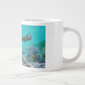 Coral Reef Infirmière requin et poulpe Jumbo Mug (Droite)