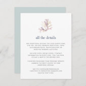 Coral Reef Mariage Carte des détails du client (Devant / Derrière)