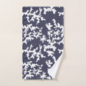 Coral Reef Marine Blue and White Ocean Thème (Serviette à main)