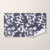 Coral Reef Marine Blue and White Ocean Thème (Serviette à main)