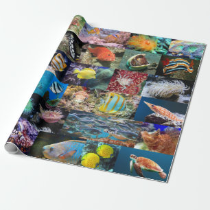 Coral Reef Marine Life: Vis en dieren Cadeaupapier