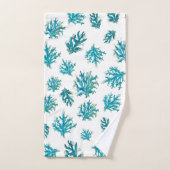 Coral Reef Nautical Coastal Serviette Motif (Serviette à main)