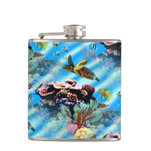 Coral Reef Ocean Zee Life Turtle Tropical Fish Heupfles