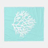 Coral Reef strandkleuren Fleece Deken (Voorkant (Horizontaal))