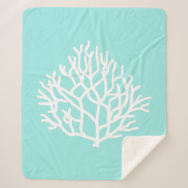 Coral Reef strandkleuren Sherpa Deken