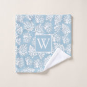 Coral Reefs été plage côtière monogramme extérieur (Gant de toilette)