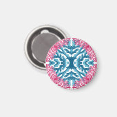 Coral Rococo en rose et aqua Option 3 Magnet (Recto/Verso)