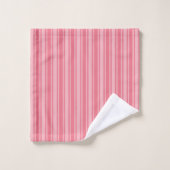Coral rose bonbons rayures (Gant de toilette)