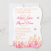 Coral rose Bumblebebe Fleur sauvage Faire-part de  (Devant)