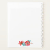 Coral rose et Aqua Mariage Floral (Dos)