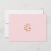 Coral rose Floral Options de repas RSVP Invitation (Dos)