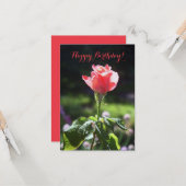 Coral Rose, Joyeux Anniversaire !, Carte de Person (Devant/Arrière en situation)