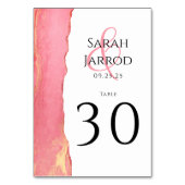 Coral rose Mariage contemporain Numéro de table (Par défaut)