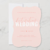 Coral rose moderne Destination Mariage Invitation (Devant)
