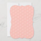 Coral rose moderne Destination Mariage Invitation (Dos)