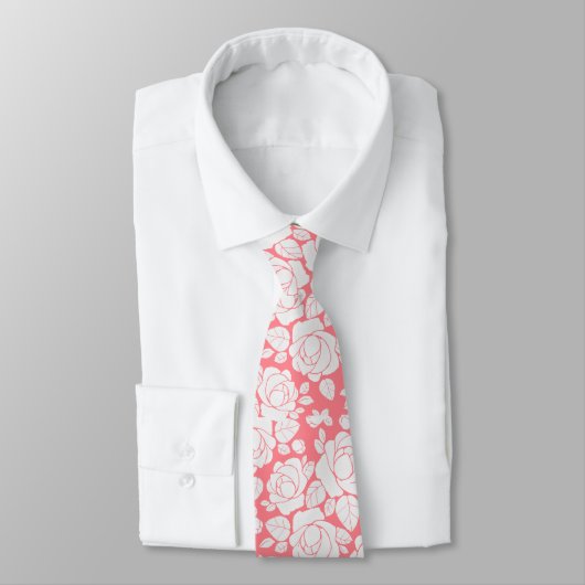 Coral rose Rose Cravate Mariage (Attaché)