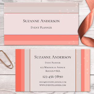 Coral Roze Glitter Evenementenplanner Visitekaartj Visitekaartje