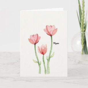 Coral Roze Moederdag Kunstkaart Kaart
