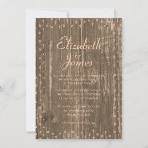 Coral Rustic Country Barn Invitations au mariage d