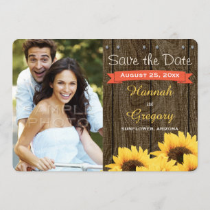 CORAL RUSTIC SUNLOWER ENREGISTRER LA CARTE DE DATE