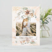 Coral Sage Pampas Herbe Floral PHOTO MERCI (Debout devant)