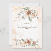 Coral Sage Pampas Herbe Floral PHOTO MERCI (Dos)