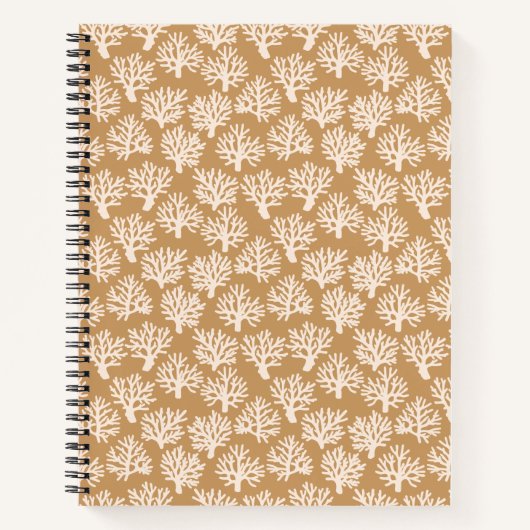 Coral Scribbles Brown Notitieboek (Voorkant)