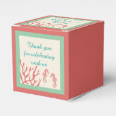 Coral Seahorse Destination Mariage Ballotins (Verso)