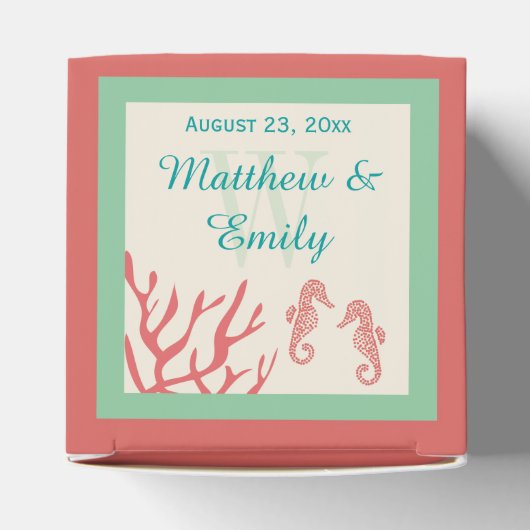 Coral Seahorse Destination Mariage Ballotins (Haut)