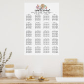 Coral & Seashell strand Trouwstoelen Poster (Keuken)