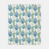 Coral Seaweed Motifs couvertures en toison (Devant)